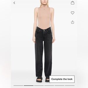 Agolde Women's Charcoal Straight Leg Jeans